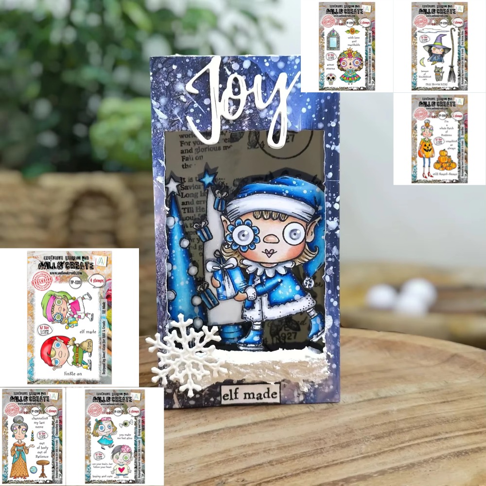 Clear Silicone Stamps For Card Making - أختام سيليكون شفافة بتصاميم المكنسة الحلوة