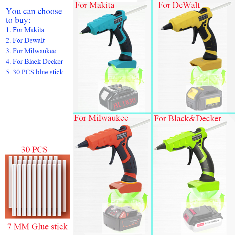 Hot Melt Glue Gun Cordless - 50 واط اللاسلكي مسدس الغراء الساخن