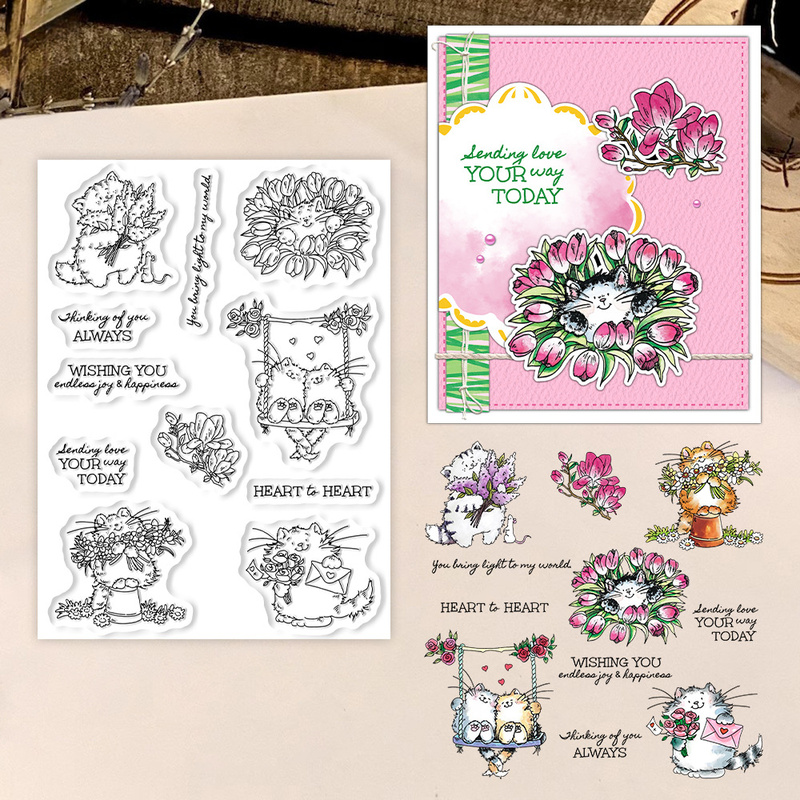 سونكرافت طوابع شفافة بتصميم قط - مراجعة Clear Silicone Stamps For Card Making وسعره