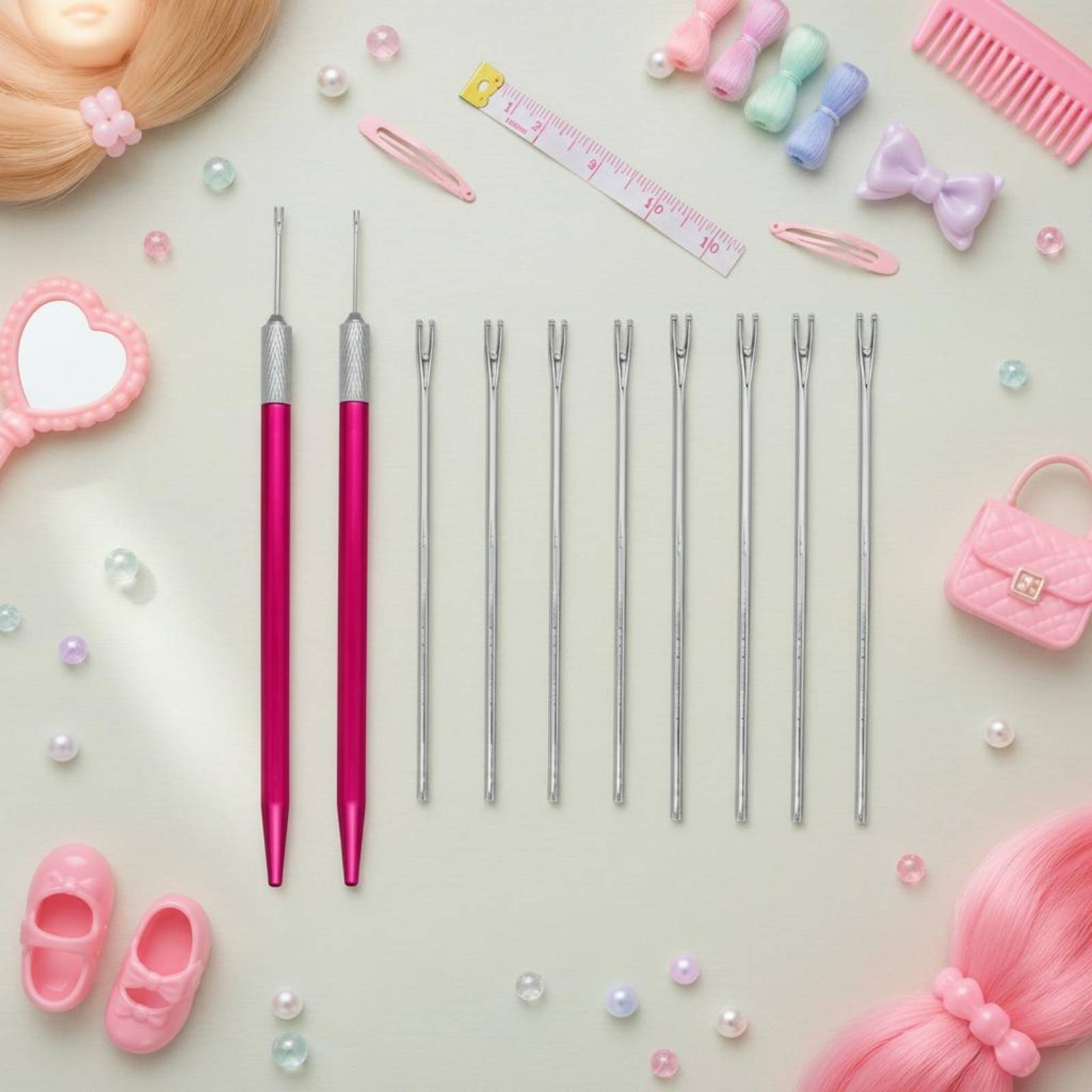طقم إعادة تطعيم شعر الدمى بمقا - مراجعة Craft Tools وسعره