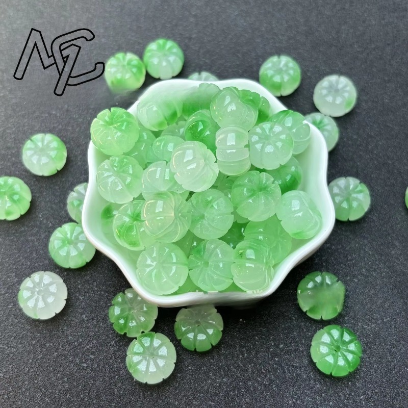 10 قطعة اليشم الأخضر اليقطين ا - مراجعة Beading وسعره