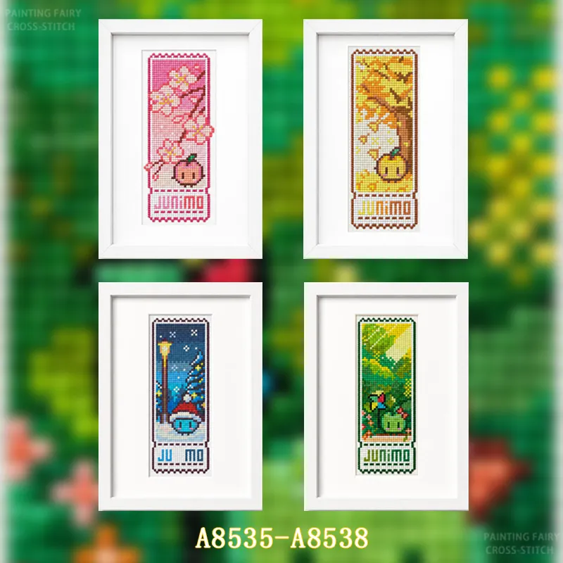 [سلسلة الفصول الأربعة] مجموعة  - مراجعة Cross Stitch Stamped Kits Beginners وسعره