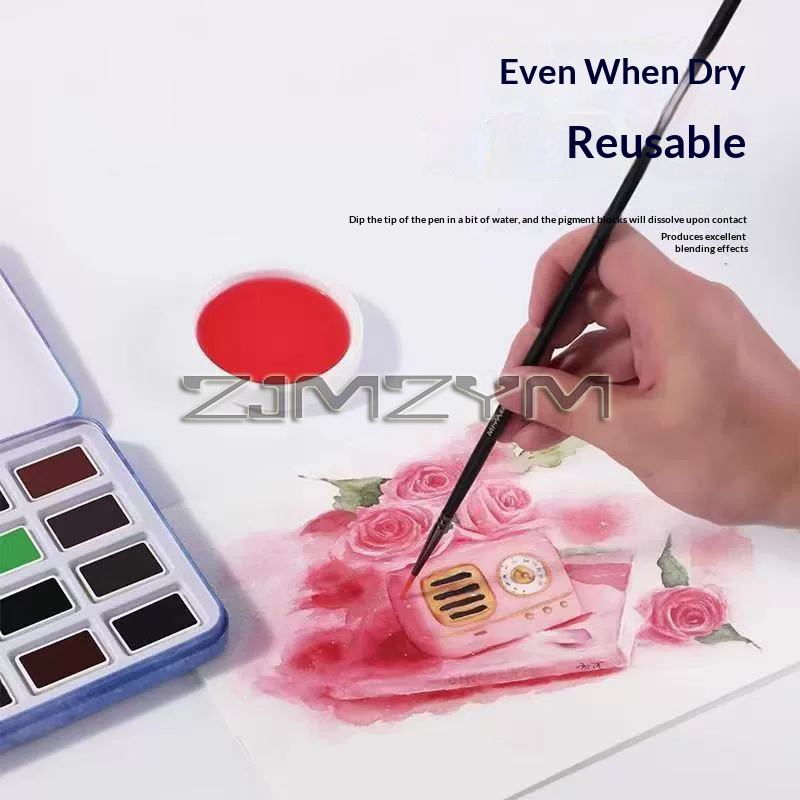 مجموعة ألوان مائية صلبة احتراف - مراجعة Watercolor Paint Set Solid Pigment وسعره