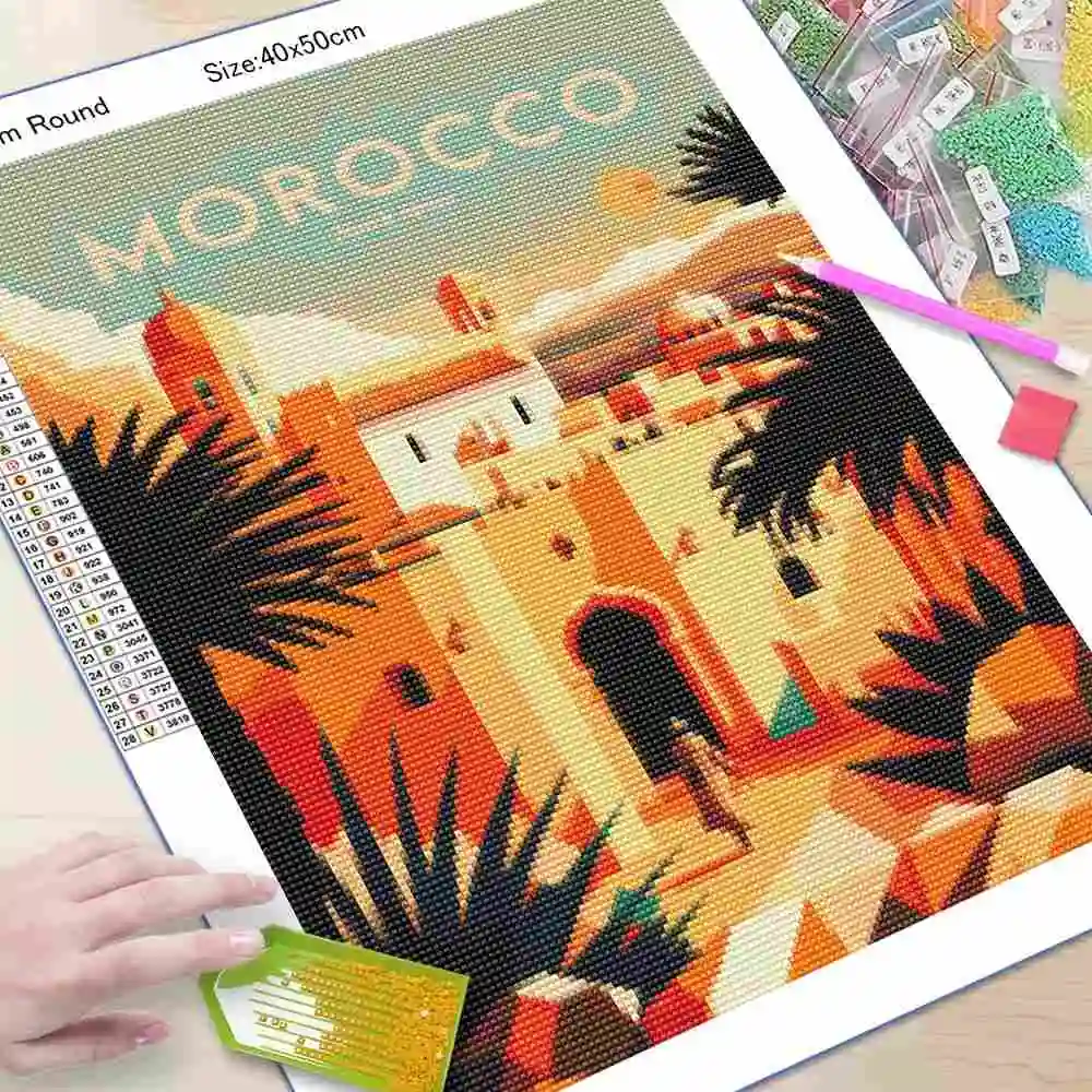 مجموعة رسم بالألماس ثلاثية الأ - مراجعة 5D Diamond Painting Kit Full Drill وسعره