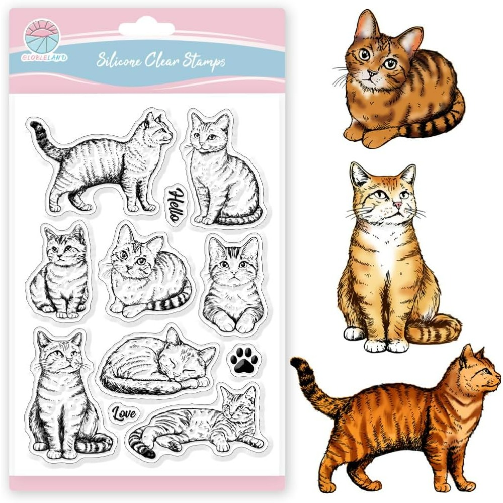 القط واضح Stamps واقعية القط س - مراجعة Clear Silicone Stamps For Card Making وسعره